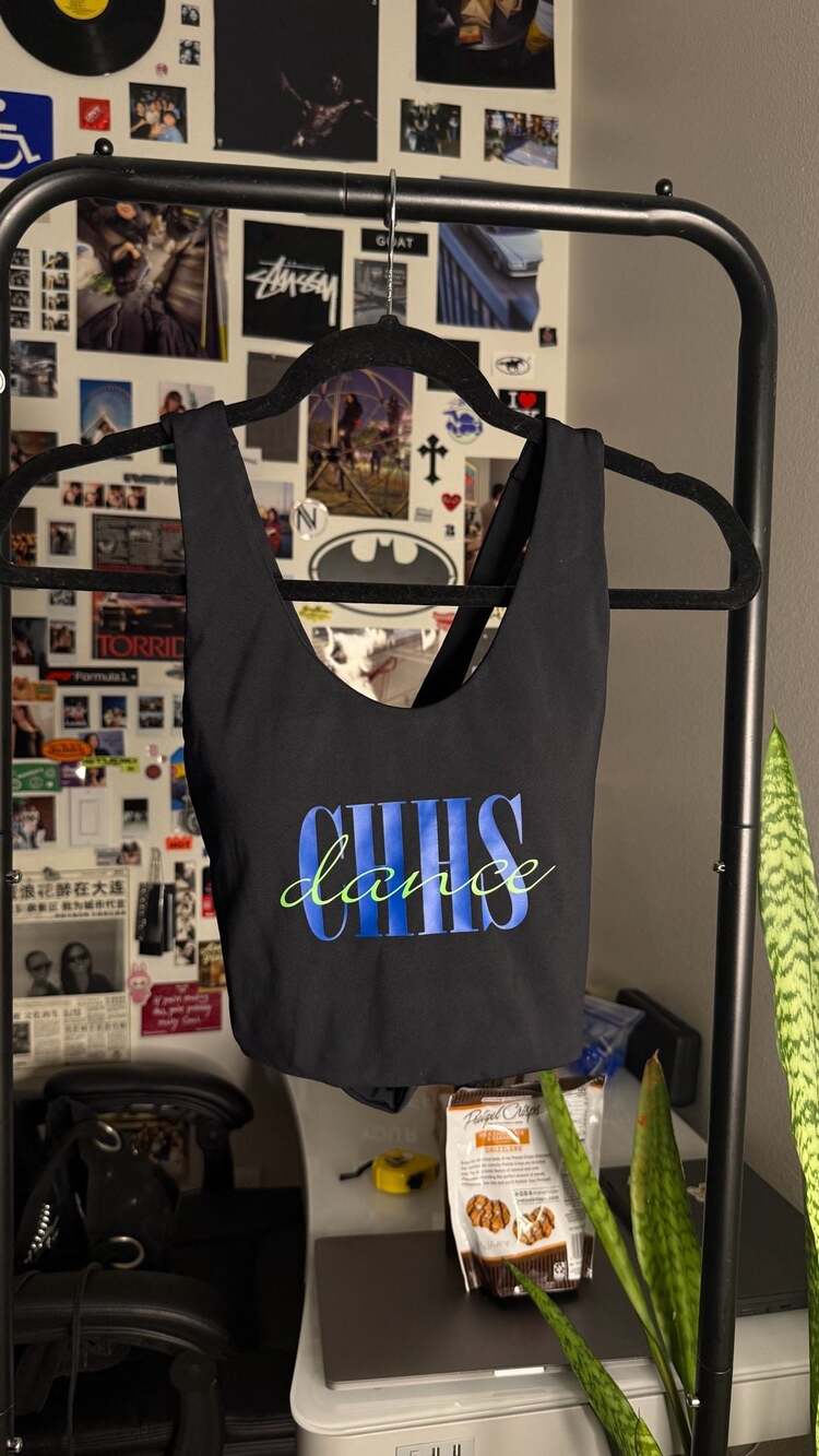 CHHS Dance Black Crop Top with Cross Back Straps
